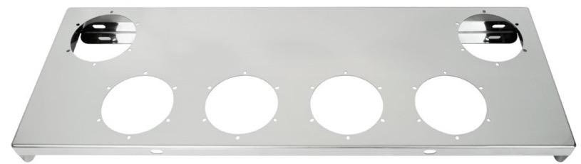 Chrome Rear Light Panel with 6 Round Light Cutouts