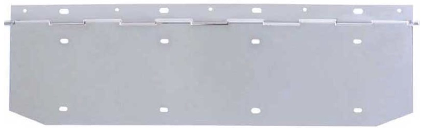 Chrome 2 License Plate Angled Holder w/Hinge