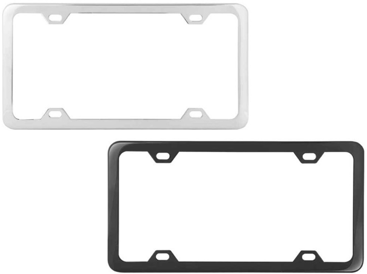 Chrome 4 Hole License Plate Frame