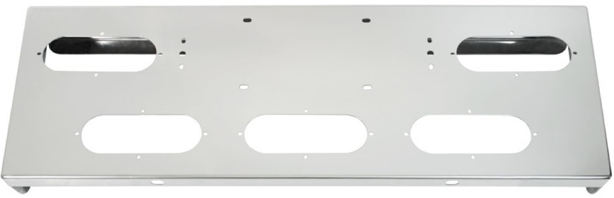 Chrome Rear Light Panel with 5 Oval Light Cutouts 