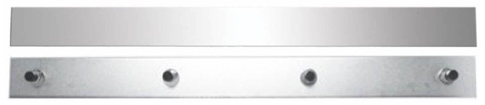 Chrome Top Mud Flap Plate, Welded Studs 