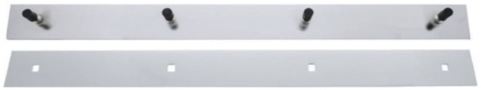 Chrome Top Mud Flap Plate, Bolt Thru