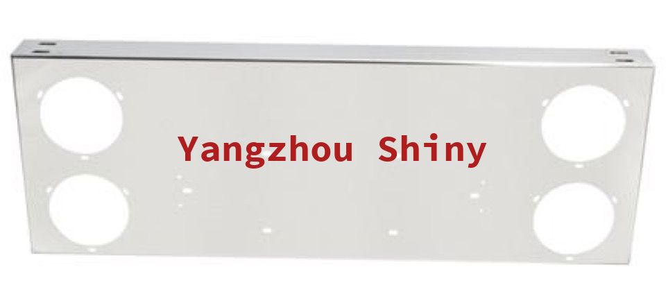 Chrome Rear Center Light Panel with 4 Round Light Cutouts