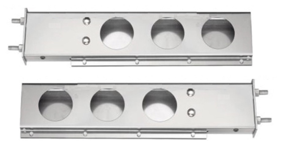 Chrome Spring Loaded Mud Flap Hanger with Round Cutouts