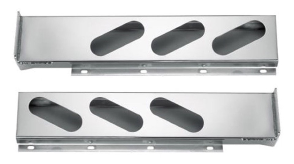 Chrome Light Bar with Oval Cutouts