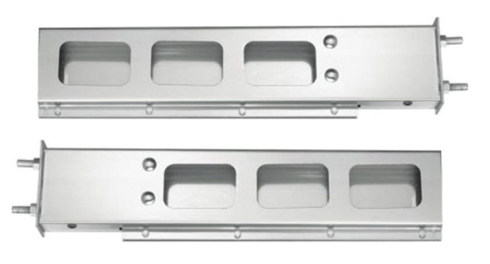 Chrome Spring Loaded Light Bar with Rectangular Cutouts