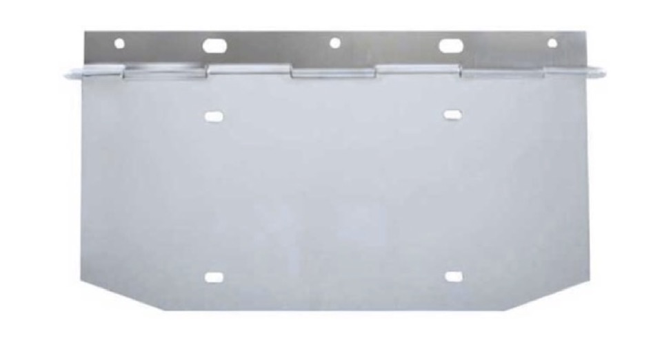 Chrome 1 License Plate Angled Holder w/Hinge