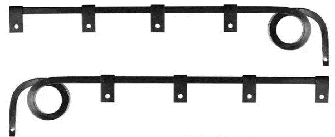 Square Triple Coil Mud Flap Hangers