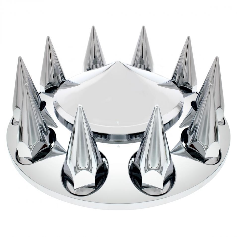 Chrome Abs Plastic Front Pointed Axle Cover With Removable Hubcap