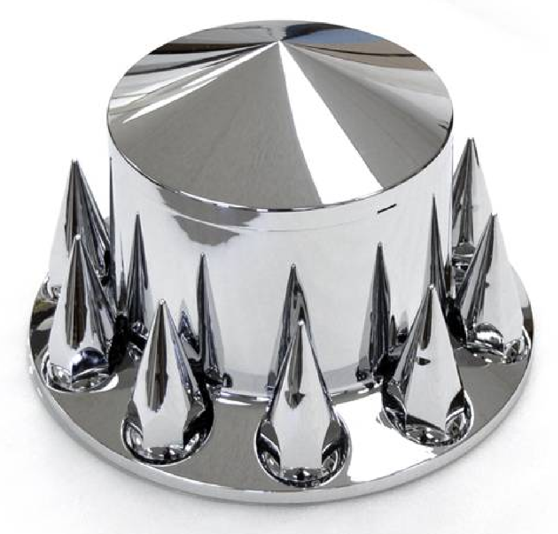 Chrome Abs Plastic Rear Pointed Axle Cover Kit With Removable Center Cap