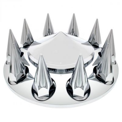 Chrome Abs Plastic Front Pointed Axle Cover With Removable Hubcap