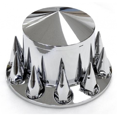 Chrome Abs Plastic Rear Pointed Axle Cover Kit With Removable Center Cap